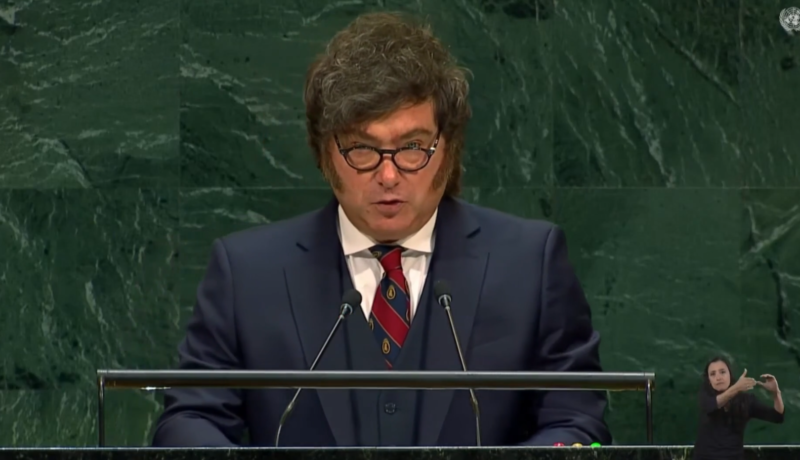 Milei chama ONU de “inútil” e promete agir sobre disputa pelas Malvinas